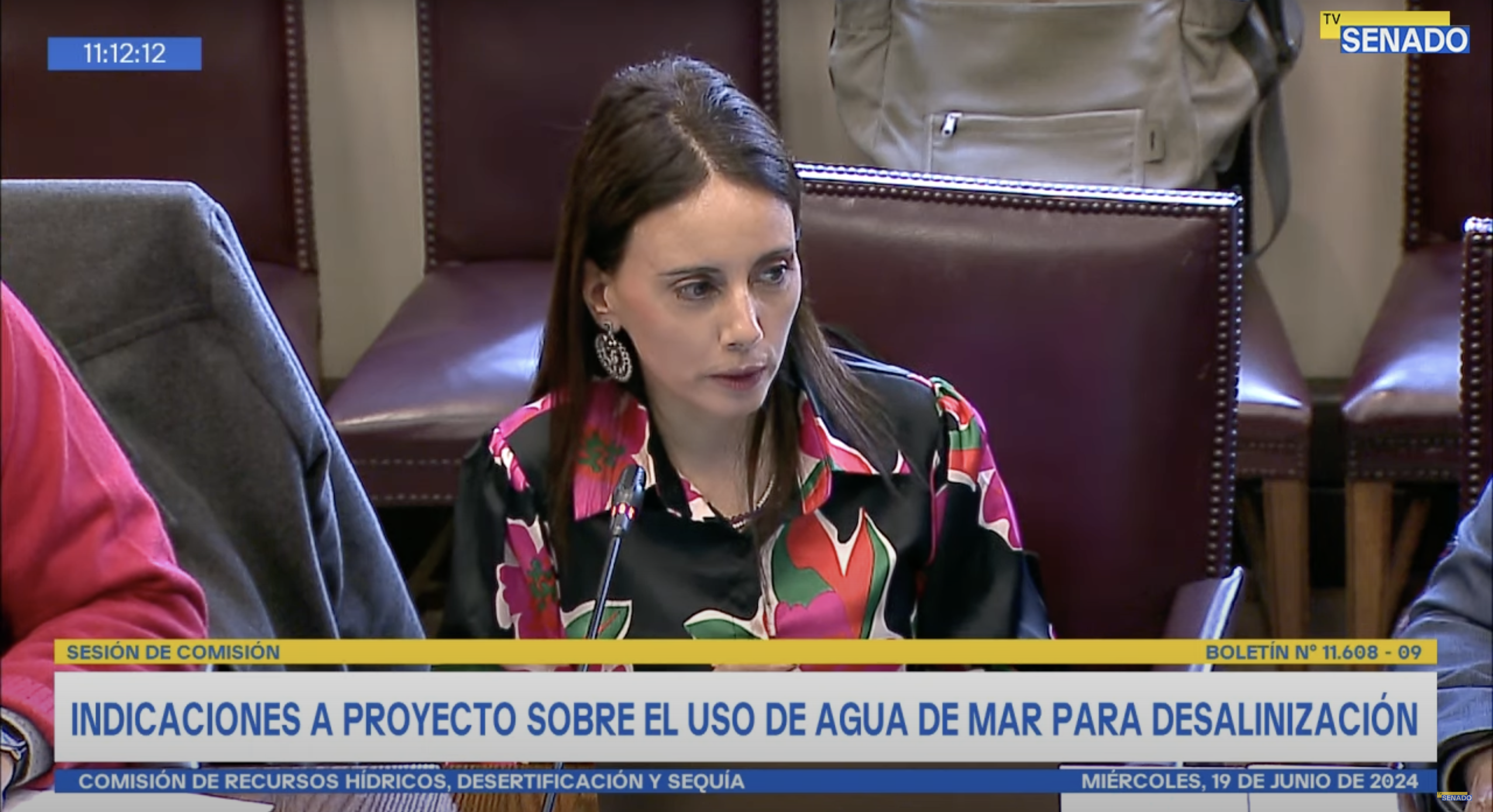 Asociada Tatiana Celume expone en la Comisión de Recursos Hídricos, Desertificación y Sequía del Senado acerca de Indicaciones al Proyecto de Ley sobre Uso de Agua de Mar para Desalinización